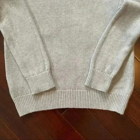 RW&CO Men’s Sweater Pullover Shawl Collar Cotton Textured Knit Grey Small - Picture 11 of 14